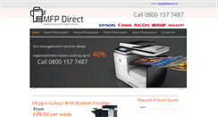 Desktop Screenshot of mfpdirect.co.uk